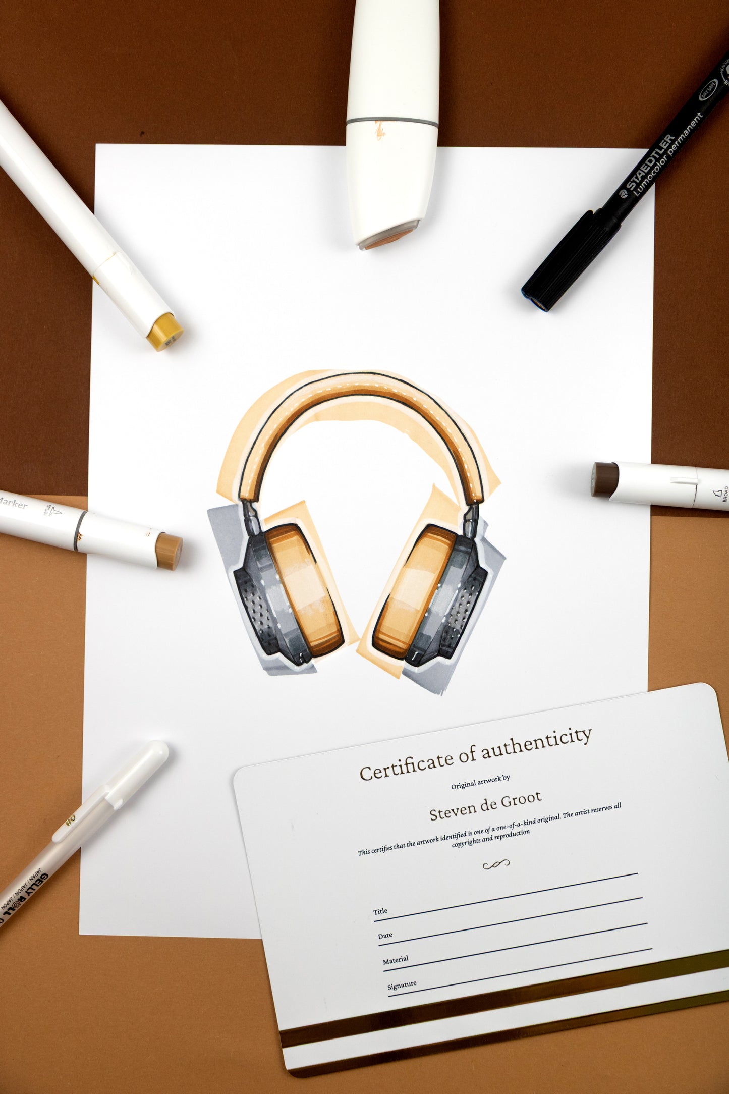 Original Illustration Headphones