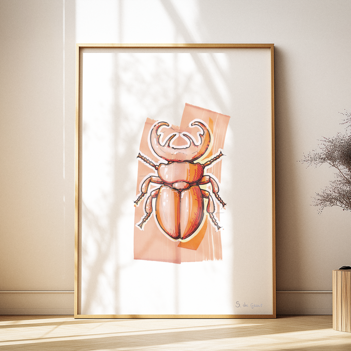Stag Beetle Art Print
