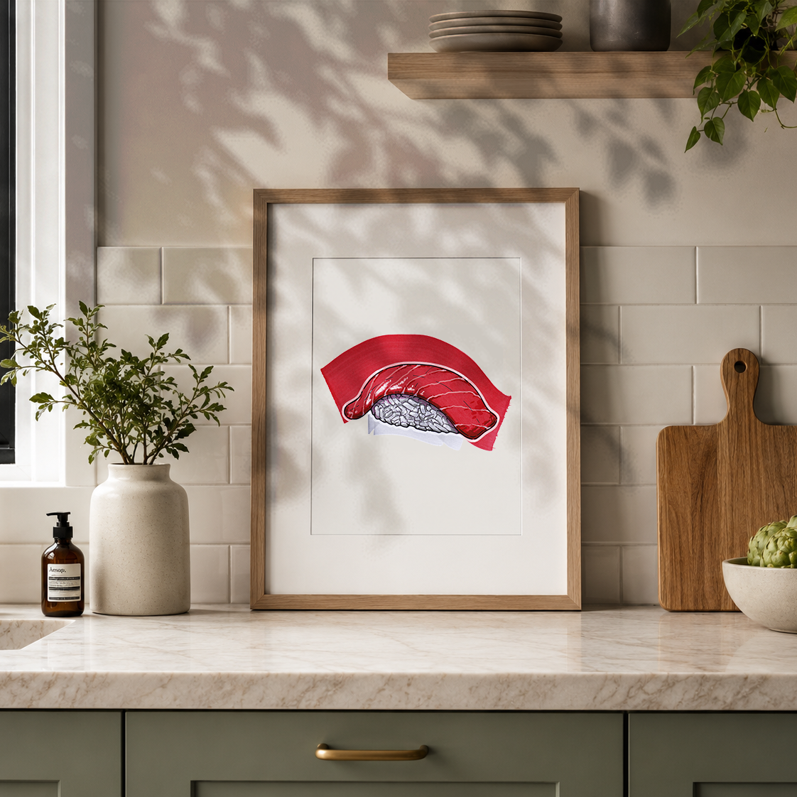 Salmon Sushi Art Print